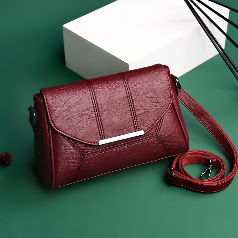 Soft Crossbody Bags For Women Pu Leather Handbags Designer Women Shoulder Bags High Quality Solid Women Messenger Bags