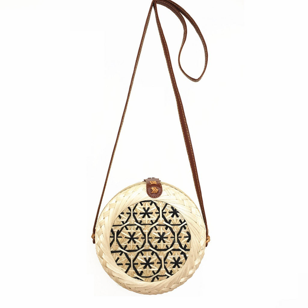 Bamboo Bags Summer Beach Bags Women's Shoulder Bags Fashion Net Red Handwoven Bags Fashion Round Messenger Bags