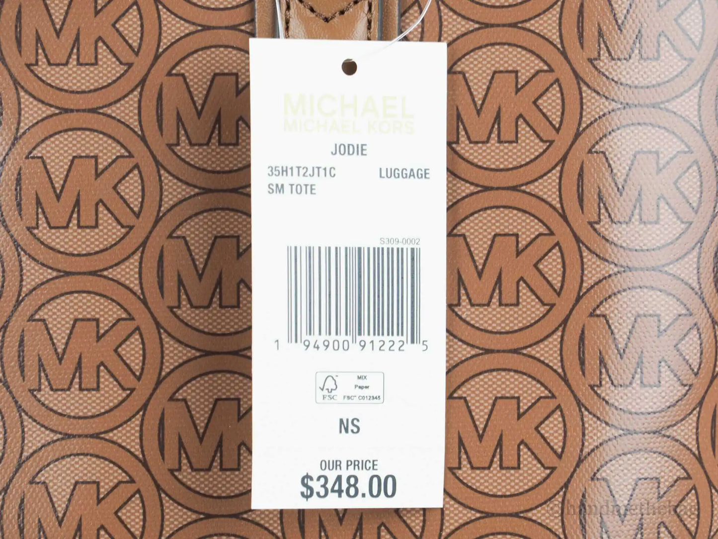 Michael Kors Jodie Small Luggage Recycled Polyester Tote