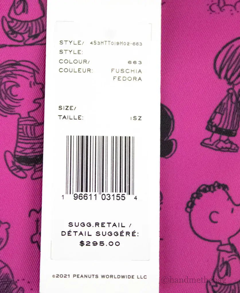 Marc Jacobs X Peanuts Mini Fuchsia Puffy Nylon Tote