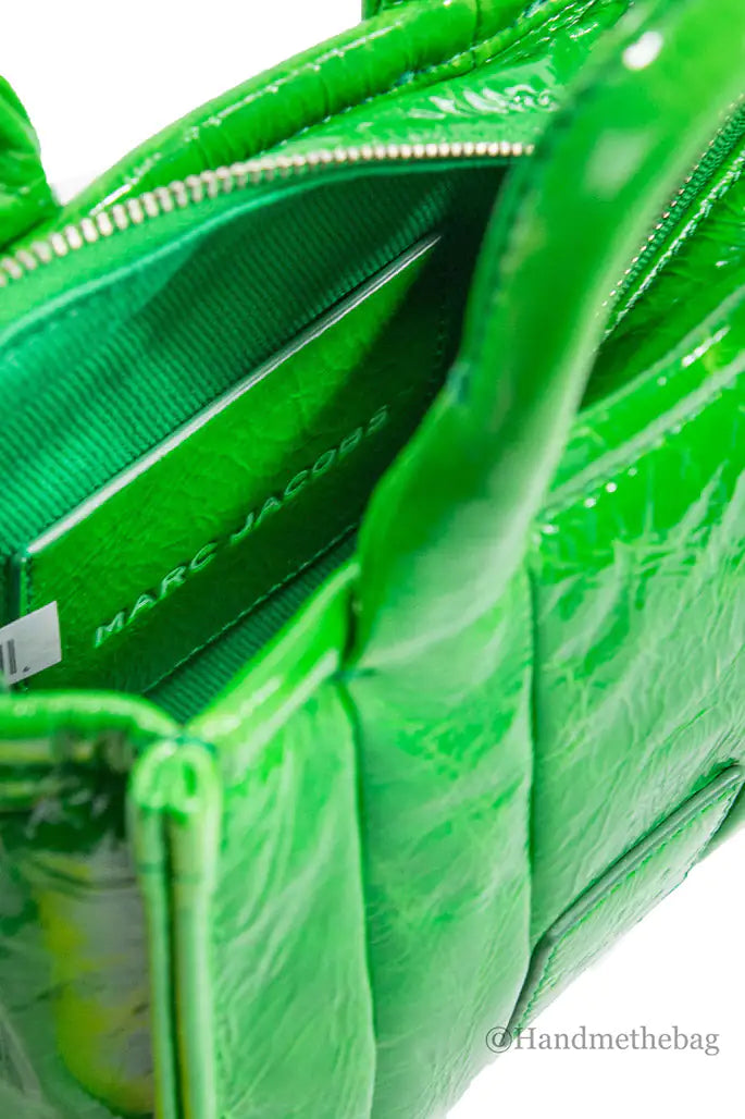 Marc Jacobs The Shiny Crinkle Micro Leather Crossbody Tote