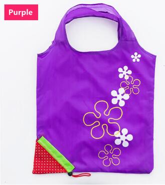 Environmental storage bag Handbag Strawberry Foldable Shopping Bags Reusable Folding Grocery Nylon eco tote Bag