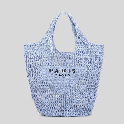 Hand-Knitted Bags Knitting Bags Retro-Popular Large-Capacity Hollow Handbag Women's Bags