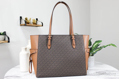 Michael Kors Gilly Large Brown Travel Drawstring Tote