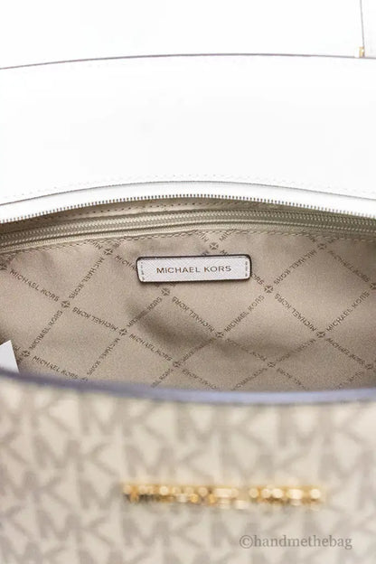 Michael Kors Gilly Large Travel Print Light Cream Tote