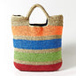 Crochet Summer Beach Bags Colorful Straw Bag Tasselled Women Travel Handmade Handbags girl tote bag