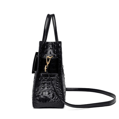 PU Women's Bag Crocodile Vintage Handbag 2023 New High end Women's Bag Single Shoulder Crossbody Tote Bag