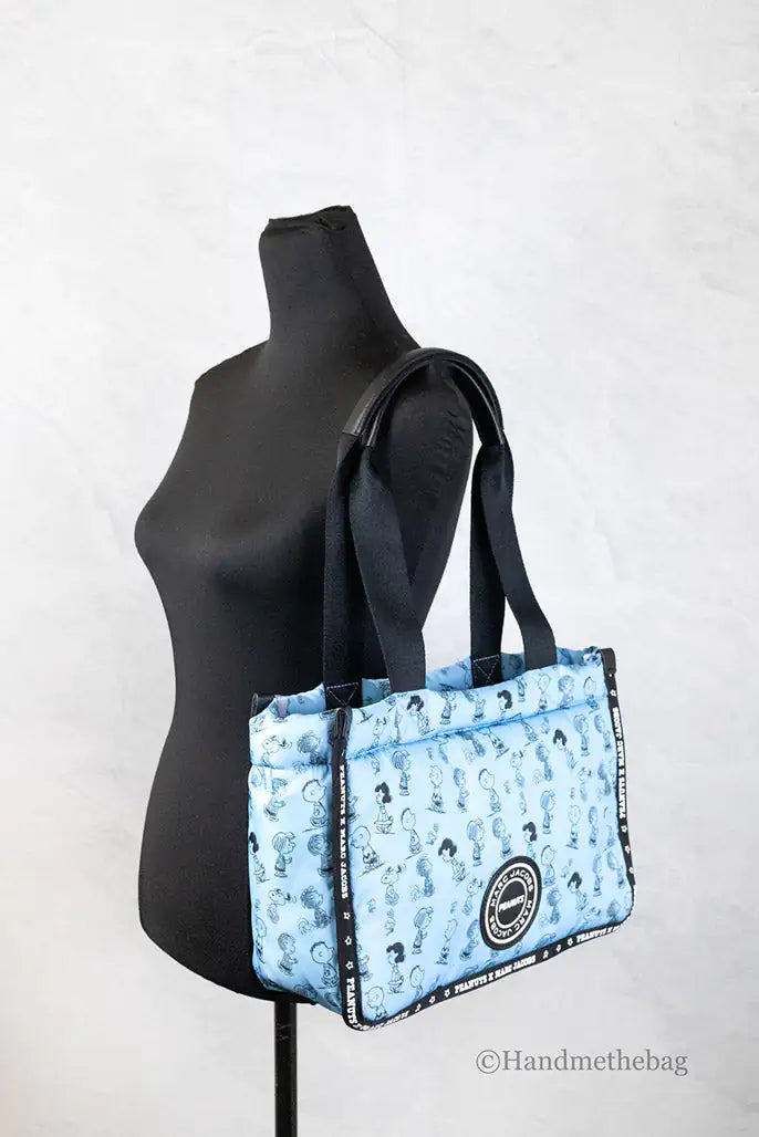 Marc Jacobs X Peanuts Blue Medium Nylon Tote Bag
