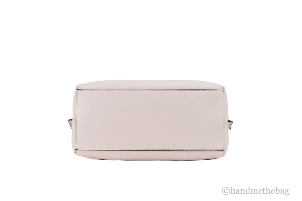 Michael Kors Emilia Large East West Powder Blush Pebbled Leather Bucket Tote Handbag