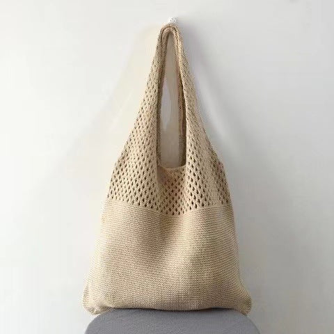 New Korean Ins Knitted Bag Fashion Retro Bag Shoulder Bag Handbag Large Capacity Tote Bag Fashion