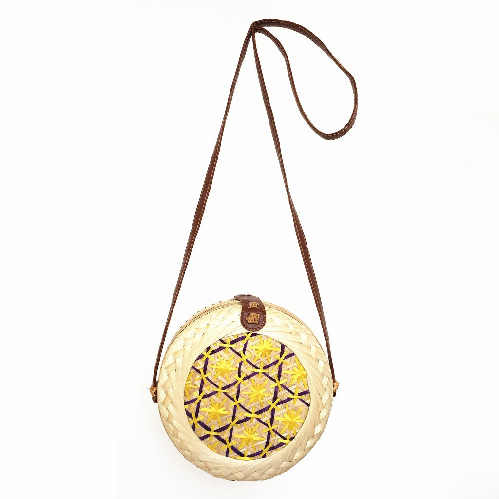 Bamboo Bags Summer Beach Bags Women's Shoulder Bags Fashion Net Red Handwoven Bags Fashion Round Messenger Bags