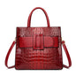 PU Women's Bag Crocodile Vintage Handbag 2023 New High end Women's Bag Single Shoulder Crossbody Tote Bag