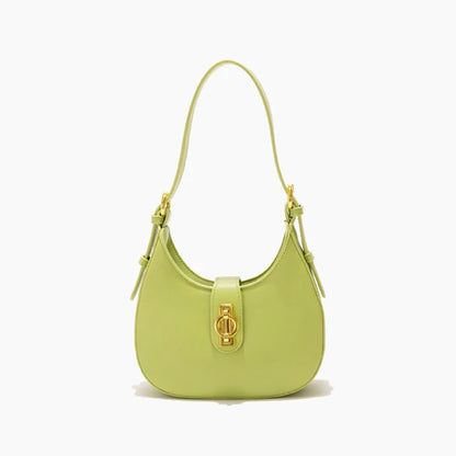 New Stylish Women Half Moon Shoulder Bags High Quality PU Leather Phone Purse Small Tote Handbag Female Crossbody Bag