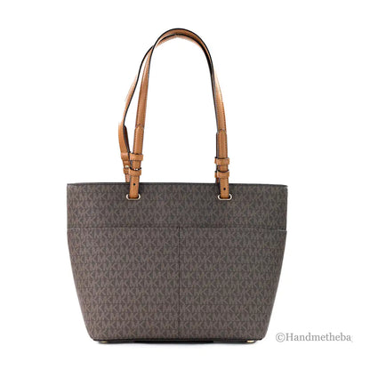 Michael Kors Bedford Medium Brown Pocket Tote Bag