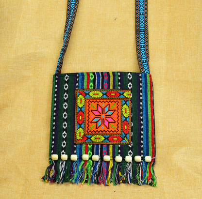 Unique Vintage Ethnic Shoulder Bag Embroidery Boho Hippie Tassel Tote Messenger