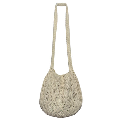 New Bag Knitted Bag Messenger Bag Solid Color Tote Bag Twist Bag Retro Bag Women's Bag Trend