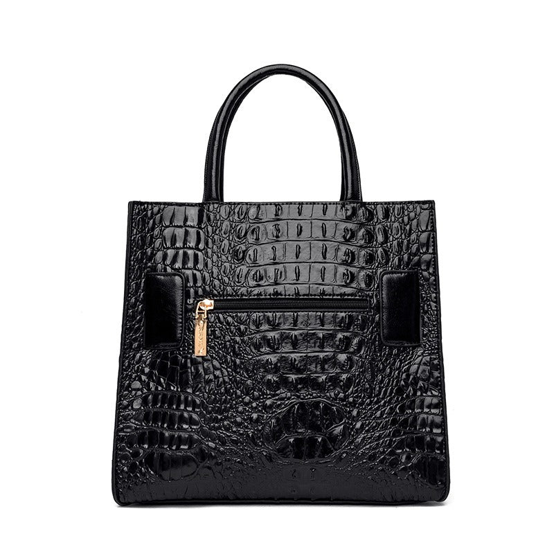 PU Women's Bag Crocodile Vintage Handbag 2023 New High end Women's Bag Single Shoulder Crossbody Tote Bag