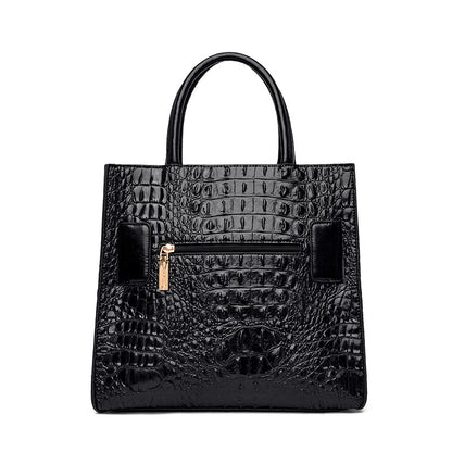 PU Women's Bag Crocodile Vintage Handbag 2023 New High end Women's Bag Single Shoulder Crossbody Tote Bag