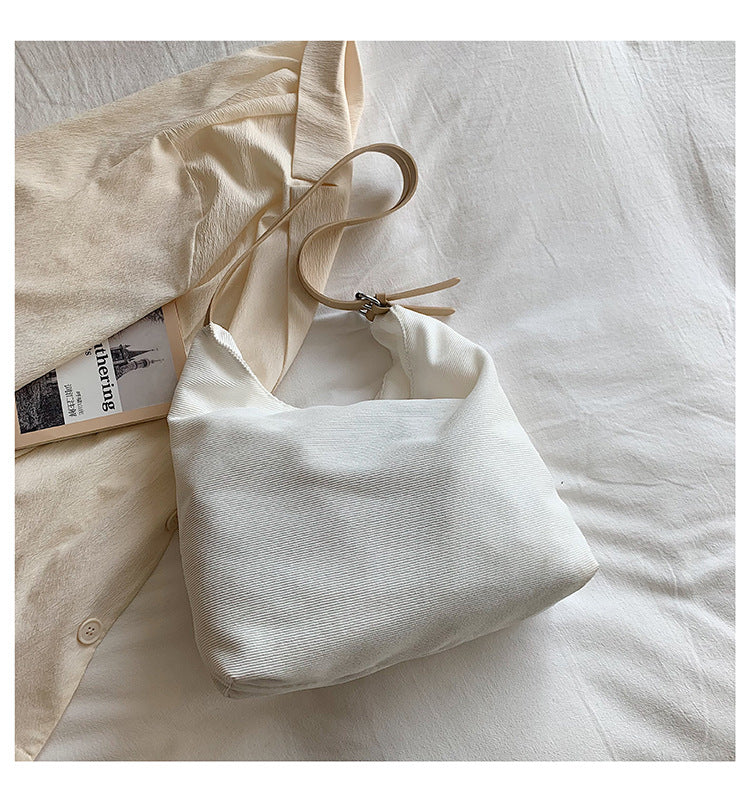 Casual Tote Bag Women's New Corduroy Large Capacity Shoulder Commuter Bag Fashion Portable Underarm Dumpling Bag