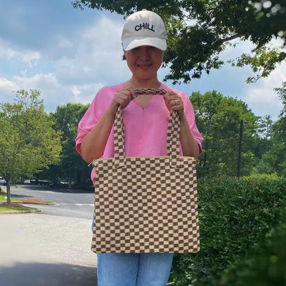 Checkered Tote Bag