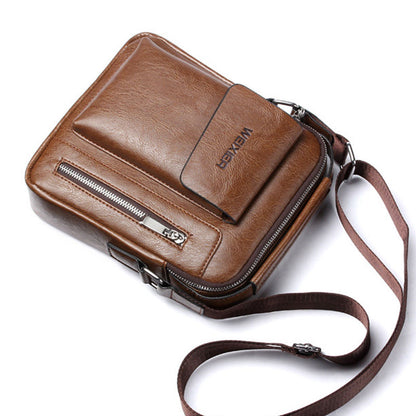 Casual Men Shoulder Bag Vintage Crossbody Bags High Quality Male Bag PU Leather Handbag Capacity Men Messenger Bags Tote Bag