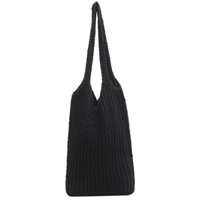 Korean Version Ins Wool Bag Retro Simple Knitted Bag Shoulder Bag Large Capacity Tote Bag
