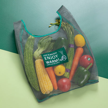 Environmentally Friendly Shopping Bag Fruit And Vegetable Bag Folding Tote Bag Supermarket Grocery Mesh Storage Bag