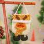 Christmas decoration items, yellow Santa Claus tote bag, glitter Christmas gift bag