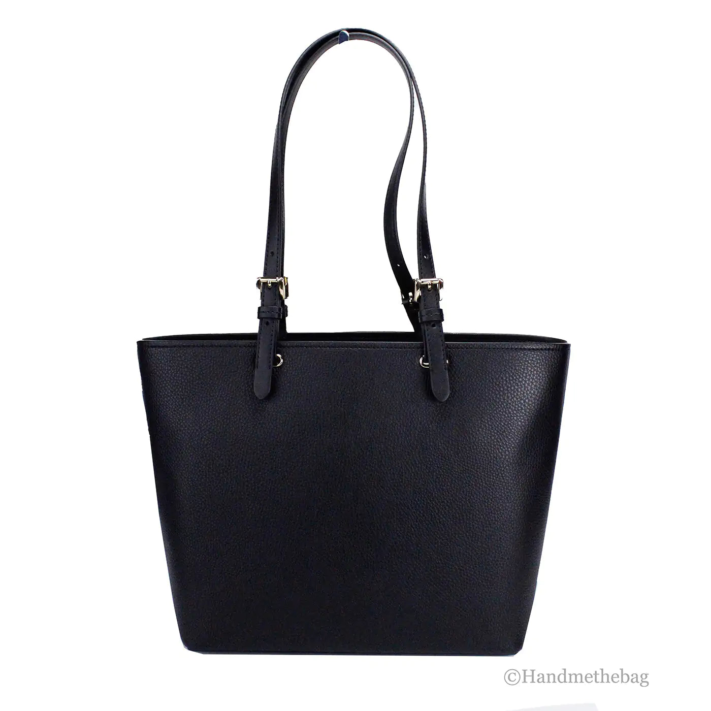 Michael Kors Jet Set Black Vegan Double Pocket Tote