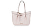 Michael Kors Emilia Large East West Powder Blush Pebbled Leather Bucket Tote Handbag