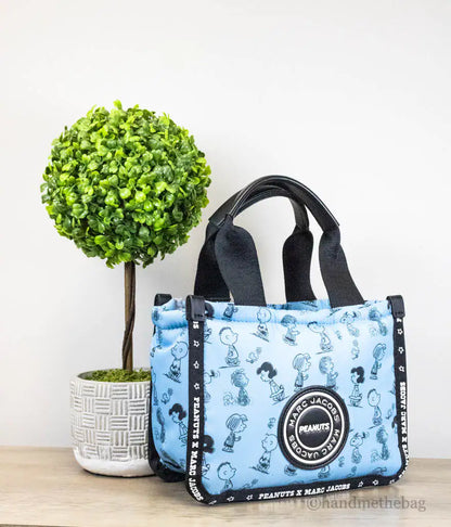 Marc Jacobs X Peanuts Blue Mini Puffy Nylon Tote