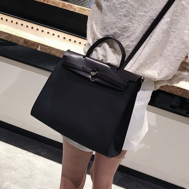 European Retro Fashion Female Big Tote bag 2018 New Women's Designer Handbag Quality PU Leather Women Shoulder Messenger Bags