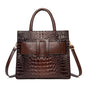 PU Women's Bag Crocodile Vintage Handbag 2023 New High end Women's Bag Single Shoulder Crossbody Tote Bag