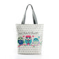 Vintage Women Canvas Bags Large Thai Owl Tote bag HandBag