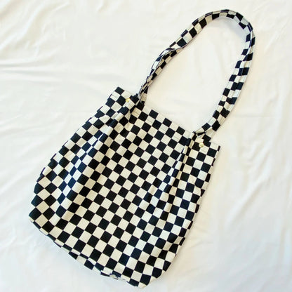 Perfect Chic Checkered Tote