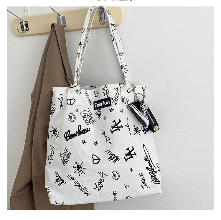 Large Capacity Bag Female Summer New Trendy Student Class Shoulder Underarm Bag Casual Fashion Portable Tote Bag