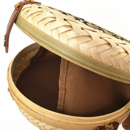 Bamboo Bags Summer Beach Bags Women's Shoulder Bags Fashion Net Red Handwoven Bags Fashion Round Messenger Bags