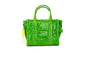 Marc Jacobs The Shiny Crinkle Mini Tote Fern Green Leather Crossbody Handbag Purse