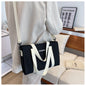 Large Bag Women's Bag New Trendy Japanese Simple Large Capacity Canvas Tote Bag Fashion Commuter Handbag Messenger Bag