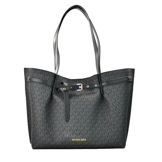 Michael Kors Emilia Large Black Signature Tote Bag