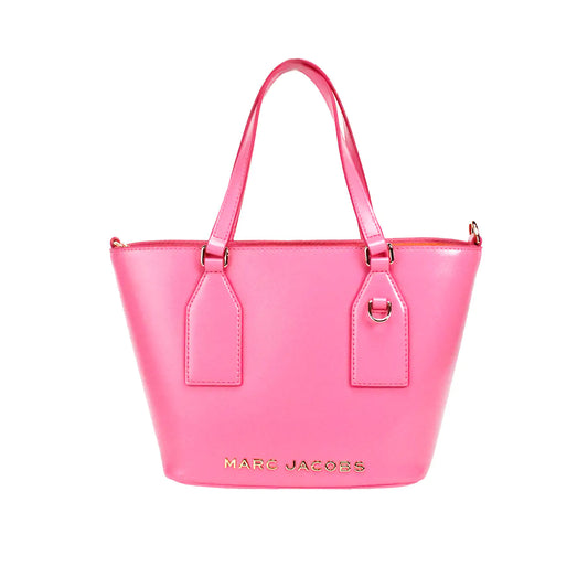 Marc Jacobs Small Candy Pink Leather Tote Crossbody Bag