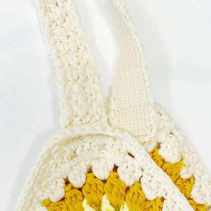 Vintage Hand Knitted Crochet Tote