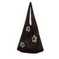 New Japanese And Korean Tote Bag Flower Bag Knitted Bag Mesh Hollow Shoulder Bag Women
