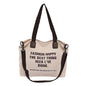 New Trendy Simple Hand-Held Canvas Bag Korean Letter Casual Retro Shoulder Bag Large Capacity Shopping Bag Tote Bag