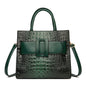 PU Women's Bag Crocodile Vintage Handbag 2023 New High end Women's Bag Single Shoulder Crossbody Tote Bag