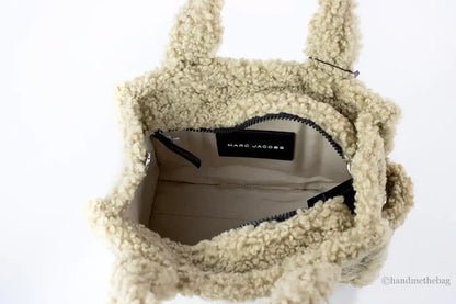 Marc Jacobs The Teddy Mini Beige Sherpa Tote Bag