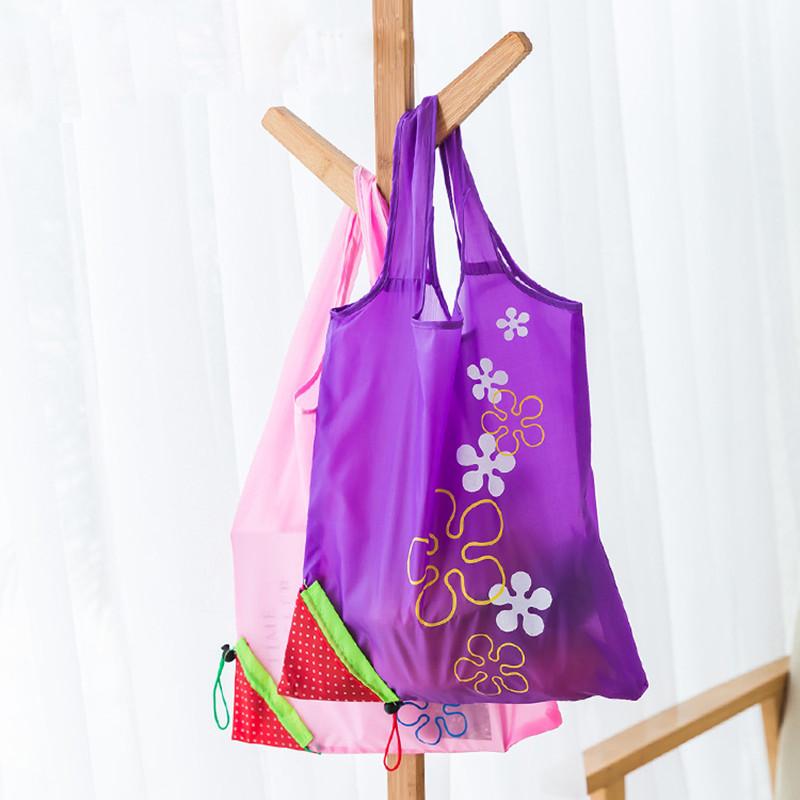 Environmental storage bag Handbag Strawberry Foldable Shopping Bags Reusable Folding Grocery Nylon eco tote Bag