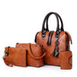 ValenKuci  Leather Shoulder Messenger Bag Tote Bag Bolsa 4pcs/Set Women Composite Bag High Quality Ladies Handbag Female set bag