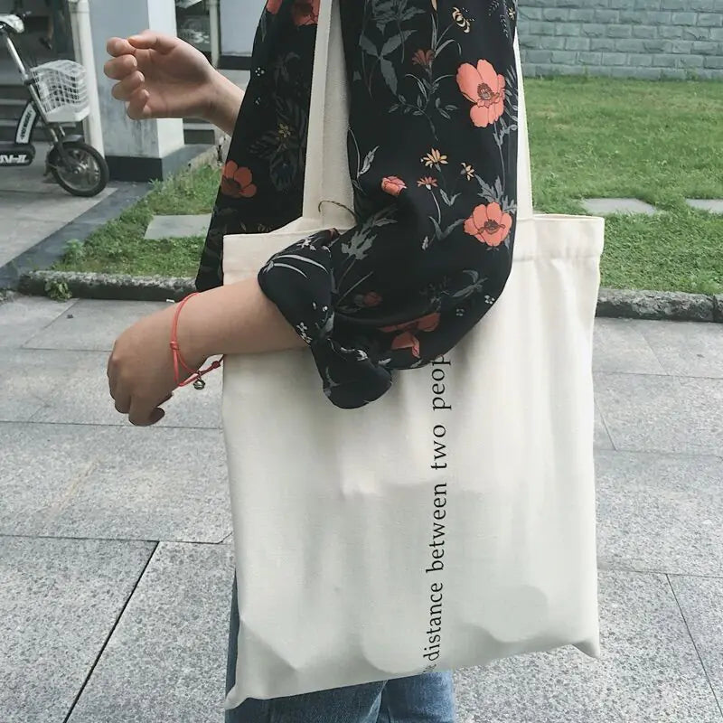 Single-Shoulder Canvas Tote Bag