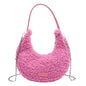 Fashion Faux Wool Fur Bags for Women Shoulder Bag Tote Crossbody Female Handbag